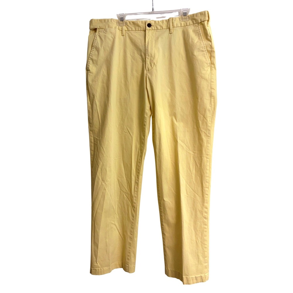 Lands' End‎ Chino Pants 40 x 31 Yellow Chinos, Khakis, Trousers, Cotton, Casual